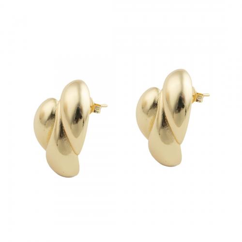 Messing Ohrstecker, 14 K vergoldet, Modeschmuck & für Frau, 24.5x16.5x16.5mm, verkauft von Paar[