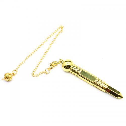 Brass Pendulum, plated, Unisex pendant chain length 18cm 