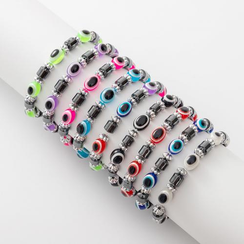 Evil Eye Jewelry Bracelet, Resin, with Plastic & Zinc Alloy, fashion jewelry & Unisex .5 cm 