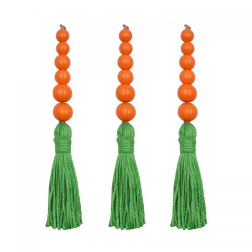 Décoration de Pâques, Hemu-Perles, avec Chanvre, fait à la main, multifonctionnel, orange, Vendu par PC