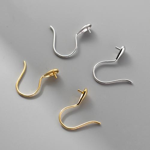 Sterling Silver Hook Earwire, 925 Sterling Silver, plated, DIY 