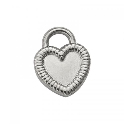 Stainless Steel Heart Pendants, 304 Stainless Steel, DIY & machine polishing, original color, nickel, lead & cadmium free 