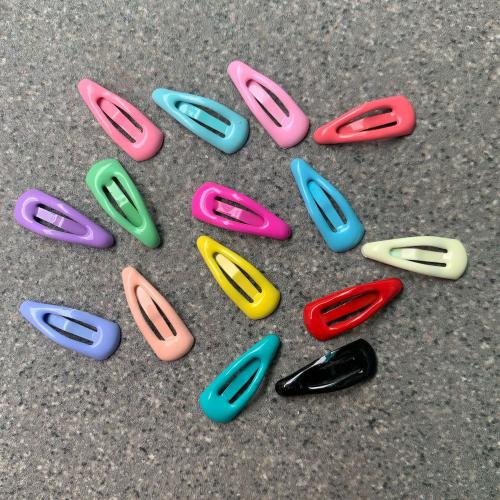 Clips del Pelo, aleación de zinc, barniz de secado al horno, Mini & Chica, más colores para la opción, 20mm, aproximado 5PCs/Bolsa, Vendido por Bolsa