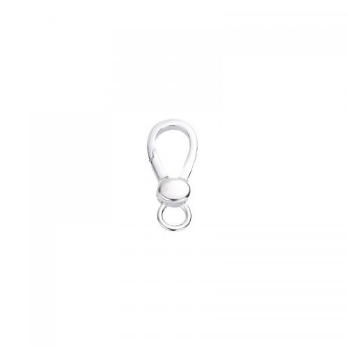 Sterling Silver Snap Clasp, 925 Sterling Silver, Teardrop, DIY 