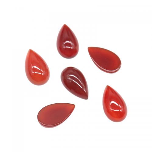 Agate Cabochon, Red Agate, Teardrop, polished, DIY 