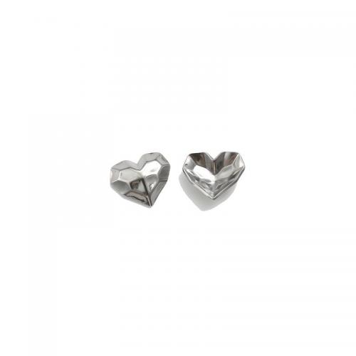 Stainless Steel Earring Stud Component, 304 Stainless Steel, Heart, DIY & machine polishing, original color, nickel, lead & cadmium free 