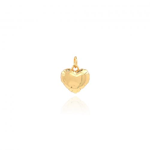 Brass Heart Pendants, gold color plated, DIY 