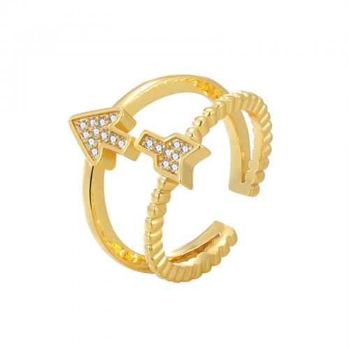 Cubic Zirconia Micro Pave Brass Finger Ring, plated, micro pave cubic zirconia & for woman 