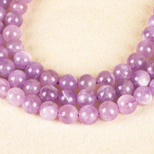 Natural Amethyst Beads, Round, DIY purple 