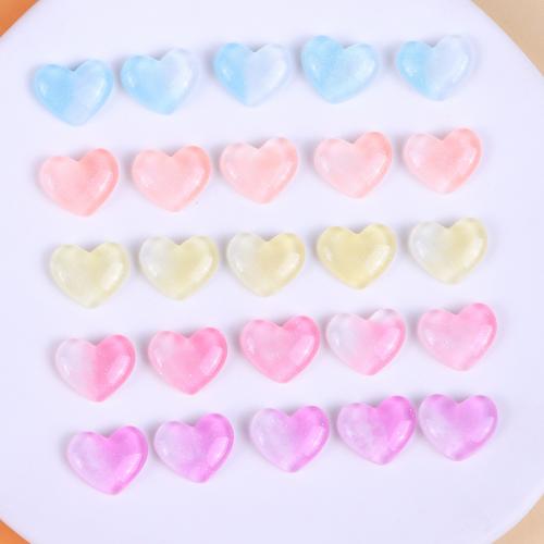 Kit para DIY Móvil , resina, Corazón, Bricolaje & pegamento de gota, más colores para la opción, 15x18mm, aproximado 10PCs/Bolsa, Vendido por Bolsa