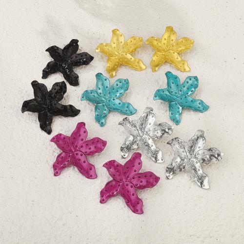 Zinc Alloy Stud Earring, Flower, plated, fashion jewelry & for woman 