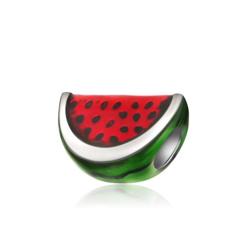 Emaille Zink Legierung Europa Perlen, Zinklegierung, Wassermelone, DIY, 8mm, verkauft von PC[