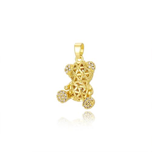 Cubic Zirconia Brass Pendants, 18K gold plated, DIY & micro pave cubic zirconia 