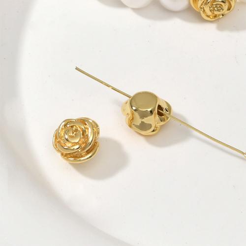 Brass Spacer Beads, Flower, gold color plated, DIY Approx 1.8mm [