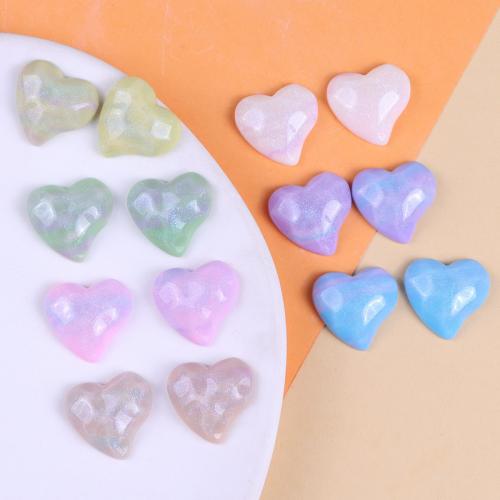 Kit para DIY Móvil , resina, Corazón, Bricolaje & pegamento de gota, más colores para la opción, 20x21mm, aproximado 10PCs/Bolsa, Vendido por Bolsa