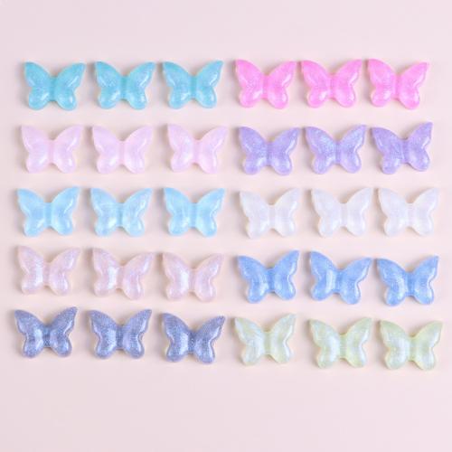 Kit para DIY Móvil , resina, Mariposa, Bricolaje & pegamento de gota, más colores para la opción, 17.5x22mm, aproximado 10PCs/Bolsa, Vendido por Bolsa