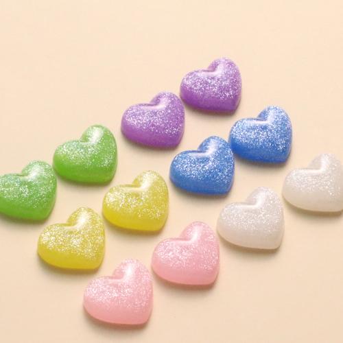 Kit para DIY Móvil , resina, Corazón, Bricolaje & pegamento de gota, más colores para la opción, 18x16mm, aproximado 10PCs/Bolsa, Vendido por Bolsa