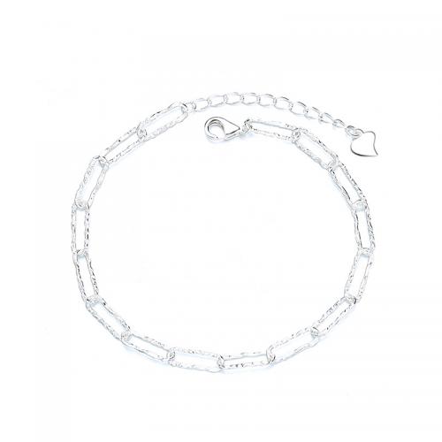 Sterling Silber Armbänder, 925 Sterling Silber, mit Verlängerungskettchen von 4CM, plattiert, für Frau, keine, Länge:ca. 16 cm, verkauft von PC