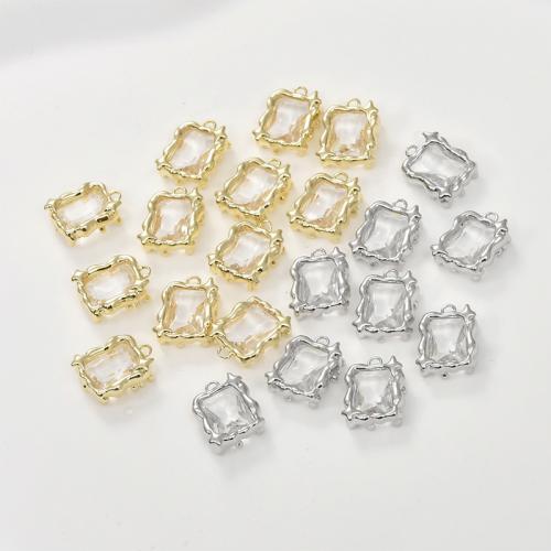 Cubic Zirconia Brass Pendants, plated, DIY & micro pave cubic zirconia 