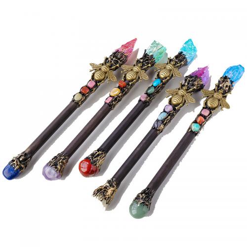 ジェムストーン デコレーション, とともに 亜鉛合金, 魔法の杖, メッキ, 無色, decoration length 250-260mm, 売り手 パソコン