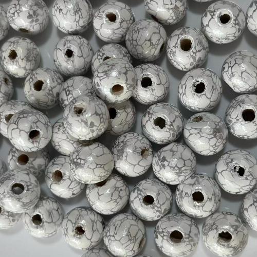 Printing Wood Beads, Schima Superba, Round, DIY 10mm, Approx 