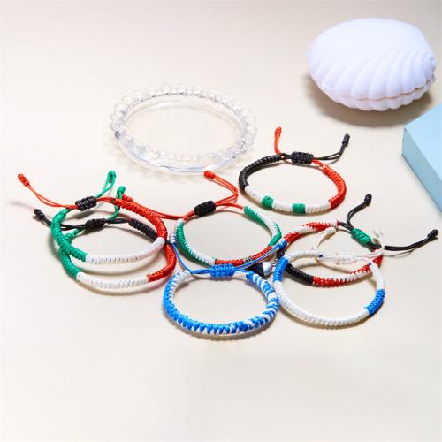 Pulseras de cordón de nylon, Ajustable & Joyería & para mujer, más colores para la opción, longitud:aproximado 16-28 cm, Vendido por UD