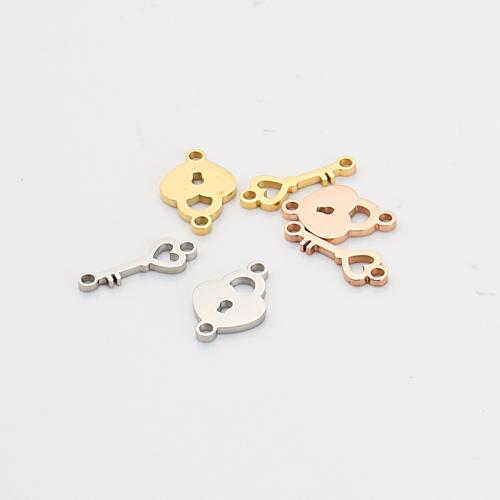 Stainless Steel Charm Connector, 304 Stainless Steel, plated, DIY & 1/1 loop 