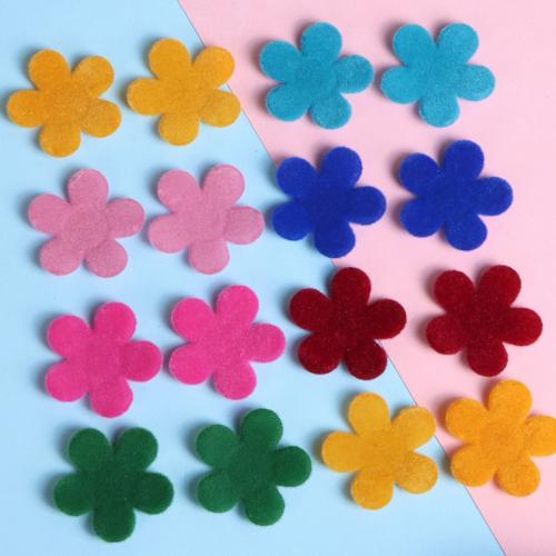 Kit para DIY Móvil , Acrílico, con Tela flocado, Flor, Bricolaje, más colores para la opción, 24x3mm, aproximado 10PCs/Bolsa, Vendido por Bolsa