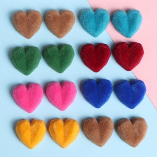 Kit para DIY Móvil , Acrílico, con Tela flocado, Corazón, Bricolaje & Efecto 3D, más colores para la opción, 19x19x6.5mm, aproximado 10PCs/Bolsa, Vendido por Bolsa