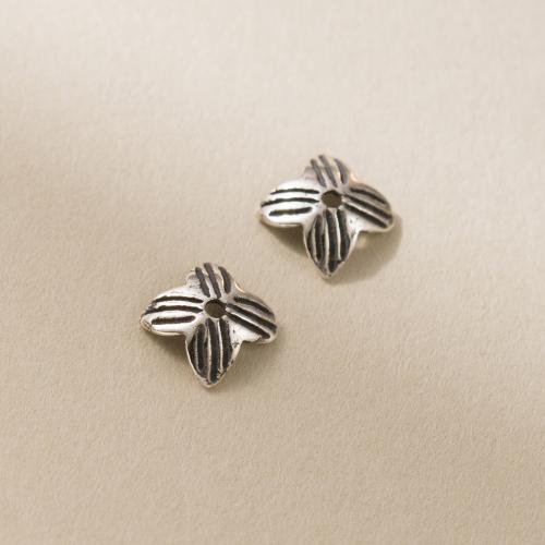 Sterling Silver Bead Caps, 925 Sterling Silver, Antique finish, DIY, original color, 7mm Approx 1.2mm [