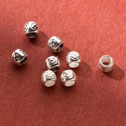 Sterling Silver Spacer Beads, 925 Sterling Silver, Antique finish, DIY Approx 2.8mm 