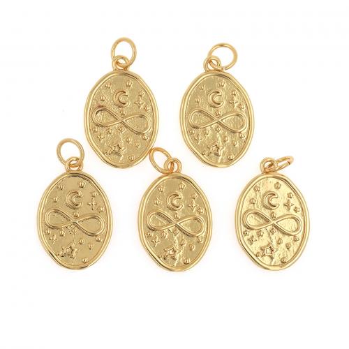 Brass Jewelry Pendants, Flat Oval, 18K gold plated, fashion jewelry & DIY 