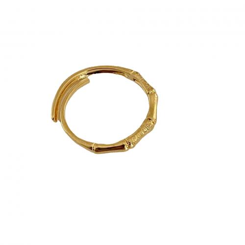 Messing Fingerring, goldfarben plattiert, Modeschmuck & für Frau, goldfarben, inner diameter 17mm, verkauft von PC