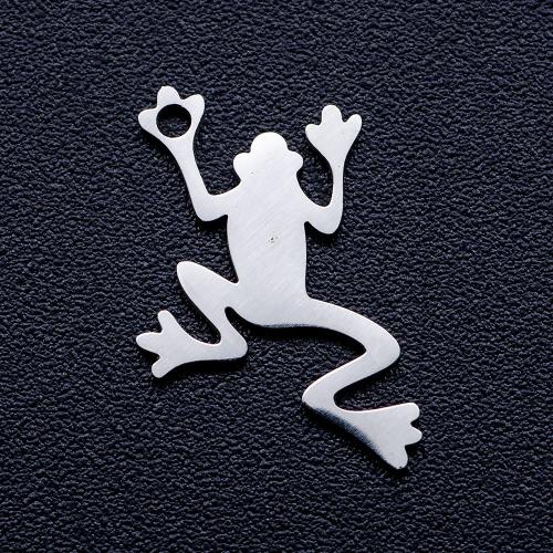 Titanium Steel Pendants, Frog, polished, DIY, original color Approx 