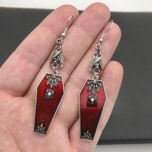 Zinc Alloy Drop Earring, plated, Halloween Design & enamel 