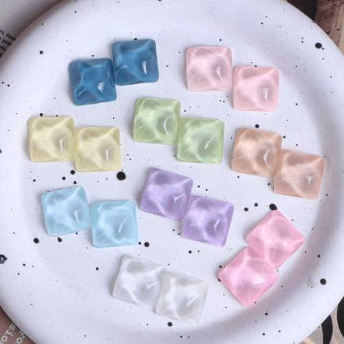 Kit para DIY Móvil , resina, Cuadrado, Bricolaje & pegamento de gota, más colores para la opción, 16x16x8mm, aproximado 10PCs/Bolsa, Vendido por Bolsa