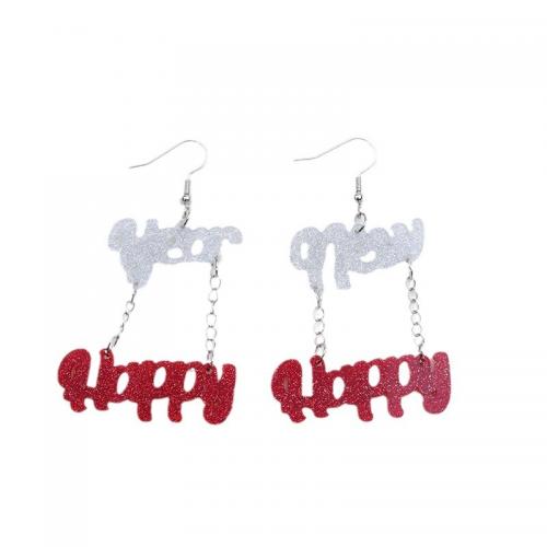 Acrylic Drop Earring, painted, fashion jewelry & for woman 