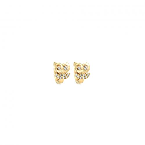 Cubic Zirconia Micro Pave Brass Earring, 18K gold plated, fashion jewelry & micro pave cubic zirconia & for woman [