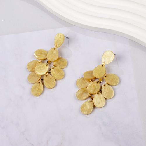 Acrylic Drop Earring, Zinc Alloy, with Acrylic, handmade, fashion jewelry & for woman 