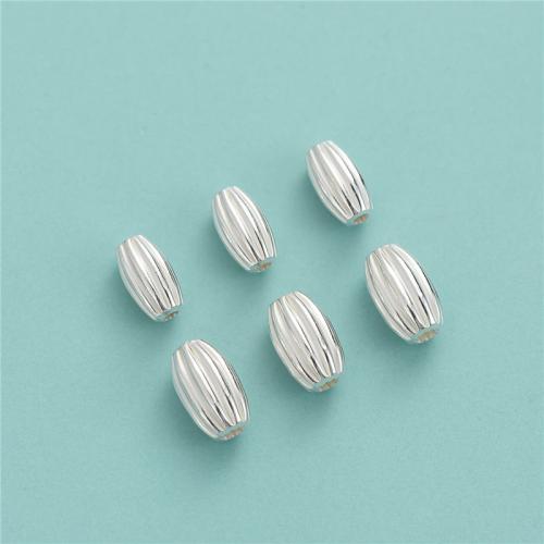 925 Sterling Silver Spacer Bead, Olive, DIY silver color 