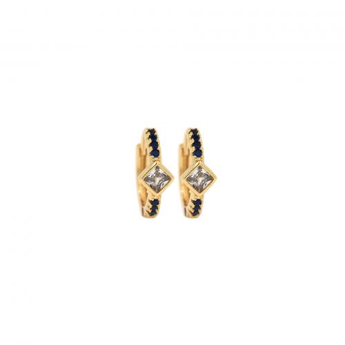 Cubic Zirconia Micro Pave Brass Earring, 18K gold plated, fashion jewelry & micro pave cubic zirconia & for woman [