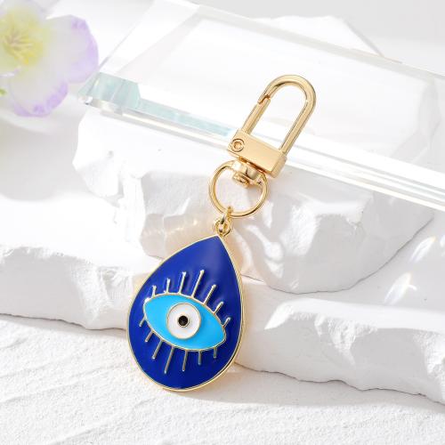 Evil Eye Key Chain, Zinc Alloy, plated & enamel 