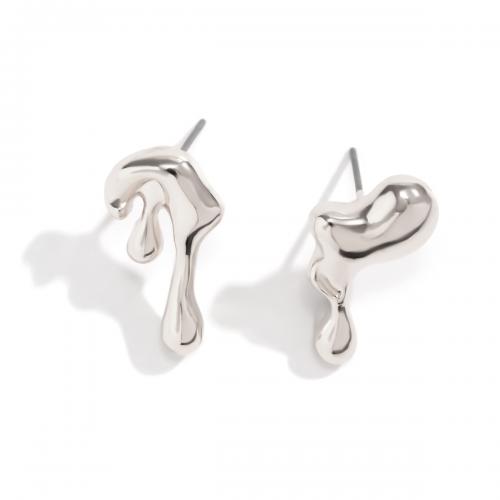 Zinc Alloy Stud Earring, plated, fashion jewelry & for woman 