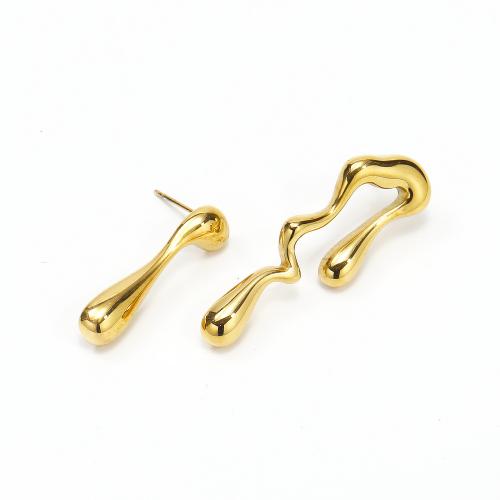 Boucles d'oreilles en acier titane, Plaqué or 18K, bijoux de mode & pour femme, Vendu par paire