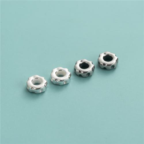 Sterling Silver Spacer Beads, 925 Sterling Silver, Rondelle, DIY Approx 2.9mm [