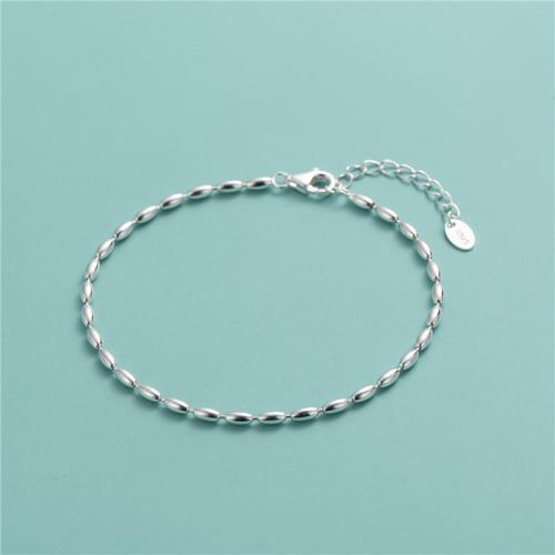 925er Sterling Silber Armband, mit Verlängerungskettchen von 1.2inch, Modeschmuck & für Frau, Silberfarbe, Länge:ca. 6.3 ZollInch, verkauft von PC