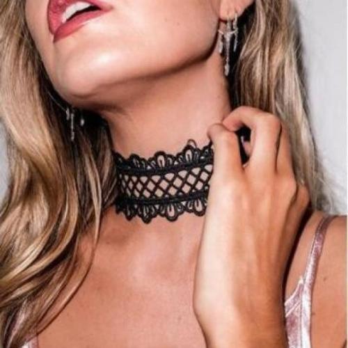 Mode Collier Choker, lacet, avec cristal & alliage de zinc, bijoux de mode & styles différents pour le choix & pour femme & avec strass Environ 21-50 cm, Vendu par PC