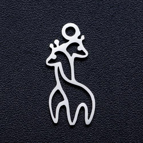 Pendentifs en titane, Acier titane, Girafe, poli, DIY & creux, couleur originale Environ Vendu par sac