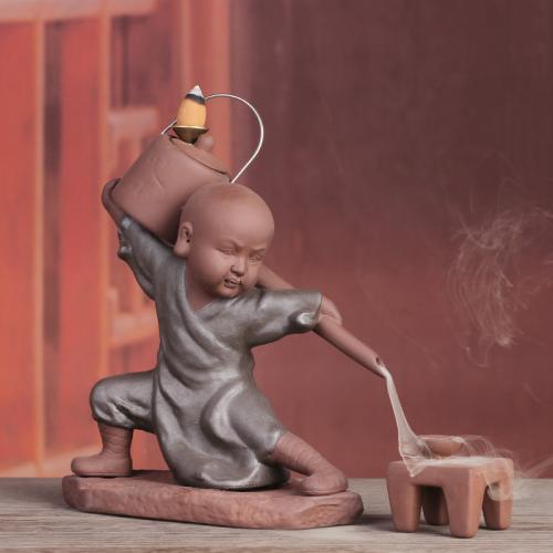 Incense Smoke Flow Backflow Holder Ceramic Incense Burner, Porcelain, handmade, for home and office & durable [