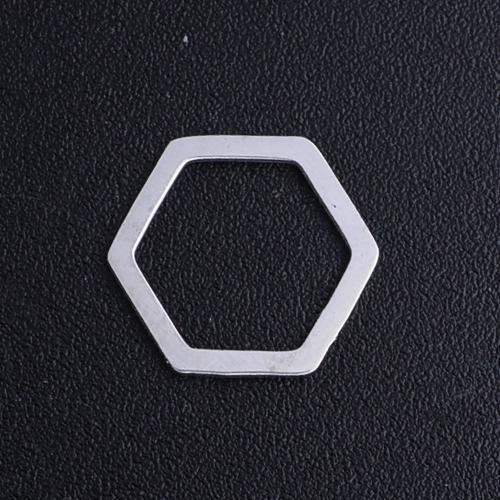 Titanium Steel Pendants, Hexagon, Vacuum Ion Plating, DIY & hollow Approx 